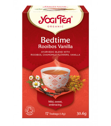 Herbata Spokojny Sen BEDTIME ROOIBOS VANILLA BIO 17 torebek Yogi Tea