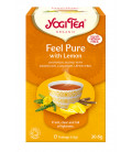 Herbata FEEL PURE WITH LEMON Detox z cytryną BIO 17 torebek Yogi Tea