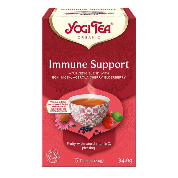 Herbata IMMUNE SUPPORT Na Odporność z wit C BIO 17 torebek YOGI TEA