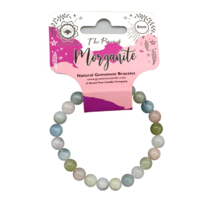 Morganite beaded Bracelet 8 mm