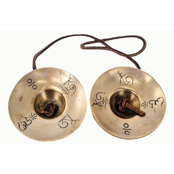 Cymbałki z Nepalu Tingsha Symbol Smoka średnica 6,7 cm 343 g z Brązu