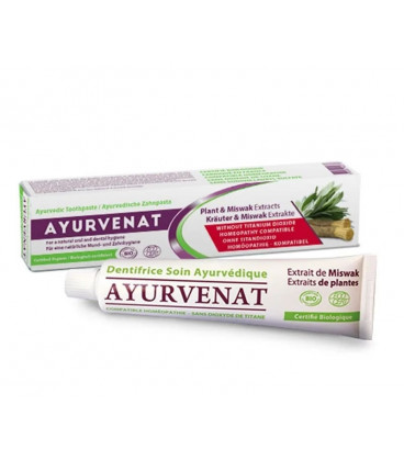 Ayurvenat toothpaste with miswak Organic 75 ml