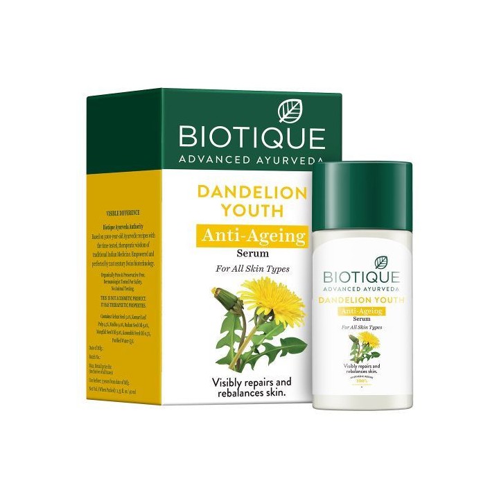Serum rozjaśniające z Mniszkiem i Muszkatołowcem Ageless Lightening Serum 40 ml Biotique