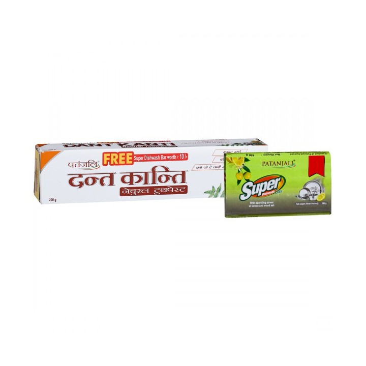 Pasta do zębów Dant Kanti 200g Patanjali + mydełko do mycia naczyń Patanjali 160g GRATIS!