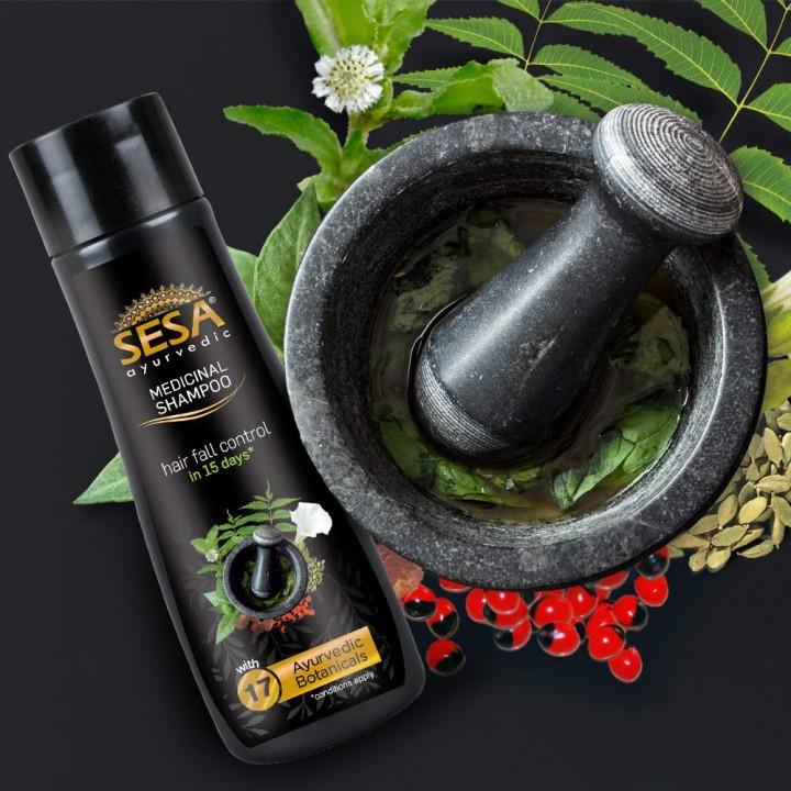 Szampon Ajurwedyjski Na Mocne Cebulki (Strong Roots Ayurvedic Shampoo) 200ml SESA
