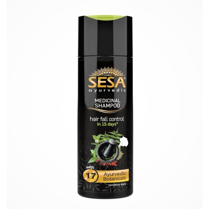 Szampon Ajurwedyjski Przeciw Wypadaniu Włosów 17 Ziół (Hair Fall Control Medical Shampoo) 200ml SESA Ayurvedic