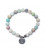Mala/bracelet amazon stone elastic with Buddha 0.8 cm