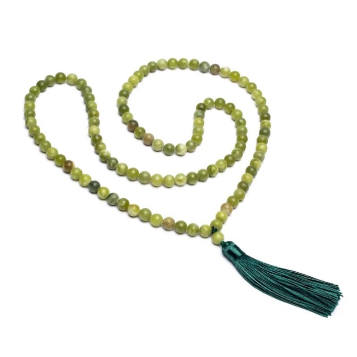 Mala z Jadeitem,  kuleczki 0.8cm