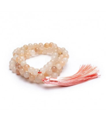 Mala pink aventurine with tassel 0.8cm