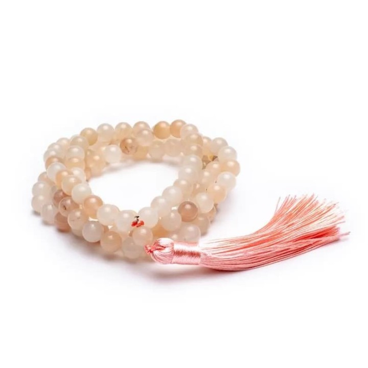 Mala pink aventurine with tassel 0.8cm