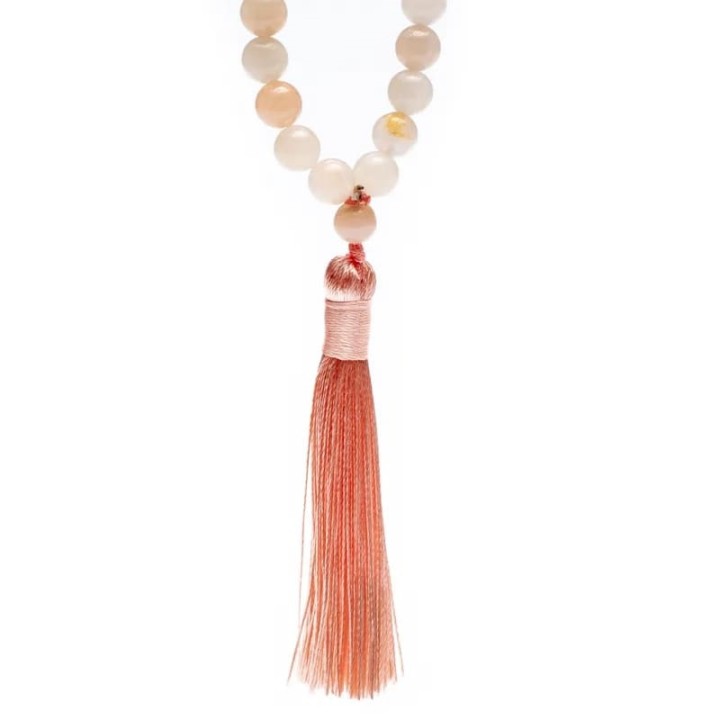 Mala pink aventurine with tassel 0.8cm