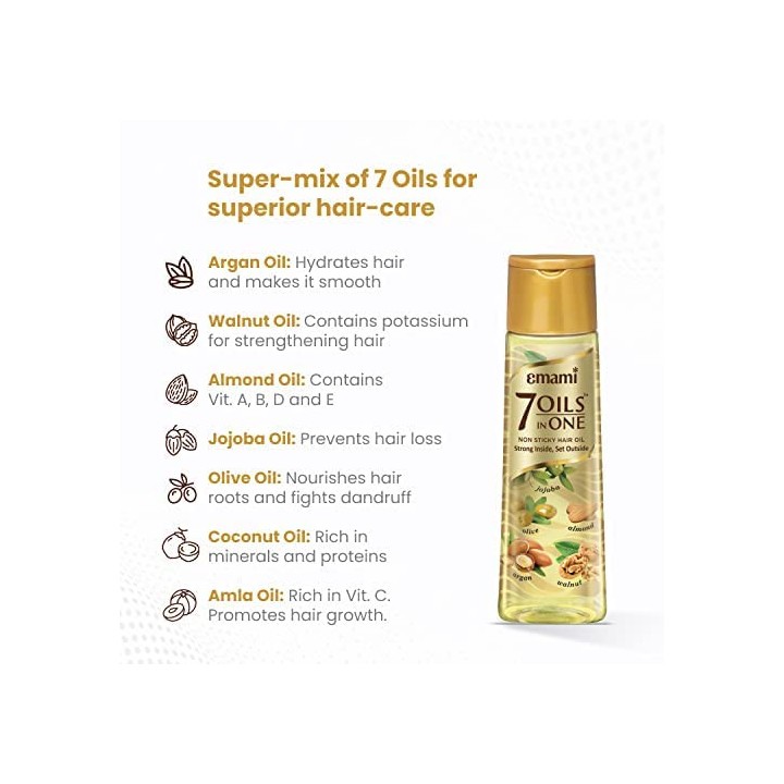 Olejek do włosów głęboko odżywczy 100ml Emami aż 7 olejków