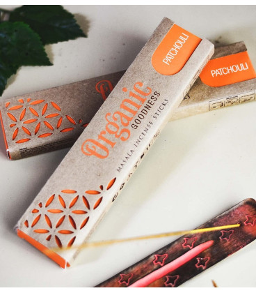 15 g. Organic Goodness Masala Incense Sticks (Set of 12) INOR15 Patchouli