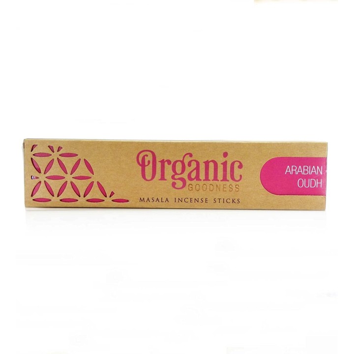 Kadzidła Masala w patyczkach - zapach ARABIAN OUDH, 15 g. Organic Goodness