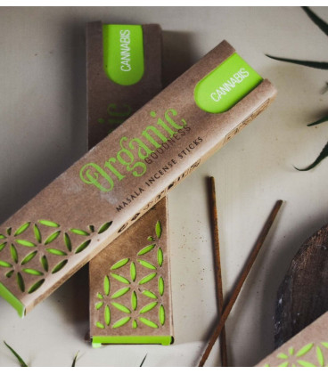 Kadzidła Masala w patyczkach - zapach CANNABIS, 15 g. Organic Goodness - zdjęcie główne produktu
