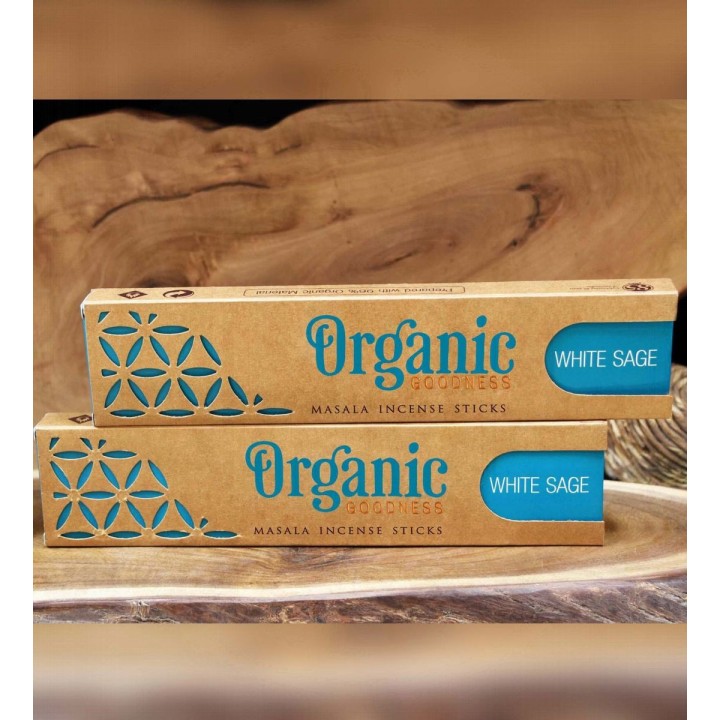 15 g. Organic Goodness Masala Incense Sticks (Set of 12) INOR15 White Sage