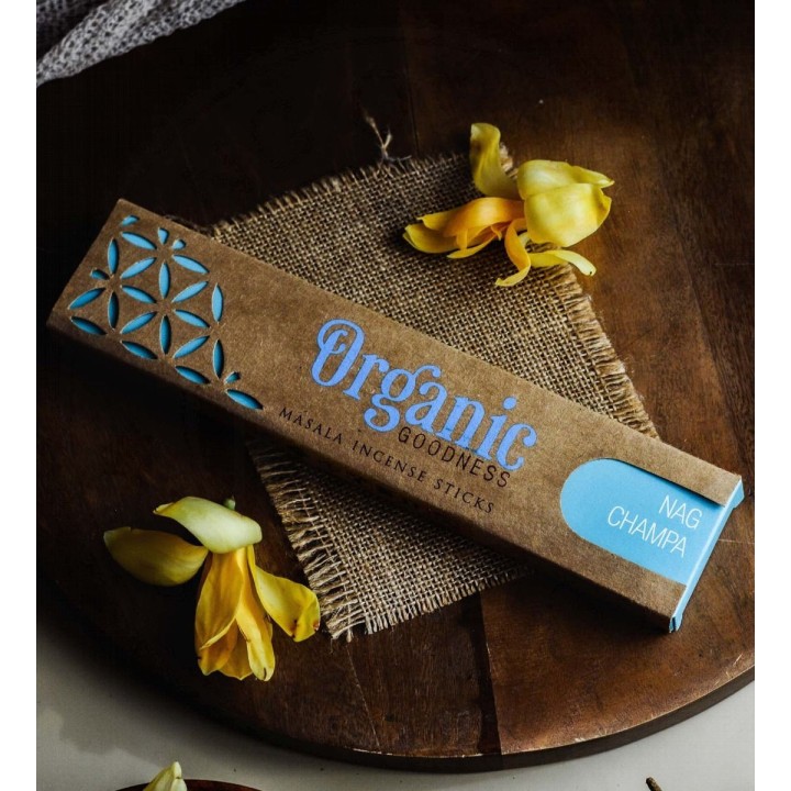 Kadzidła Masala w patyczkach - zapach NAG CHAMPA, 15 g. Organic Goodness