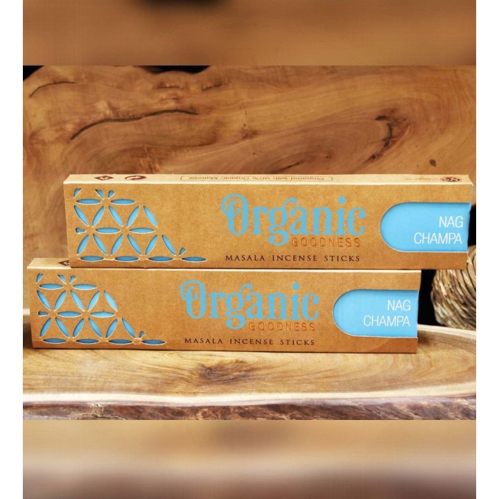 Kadzidła Masala w patyczkach - zapach NAG CHAMPA, 15 g. Organic Goodness