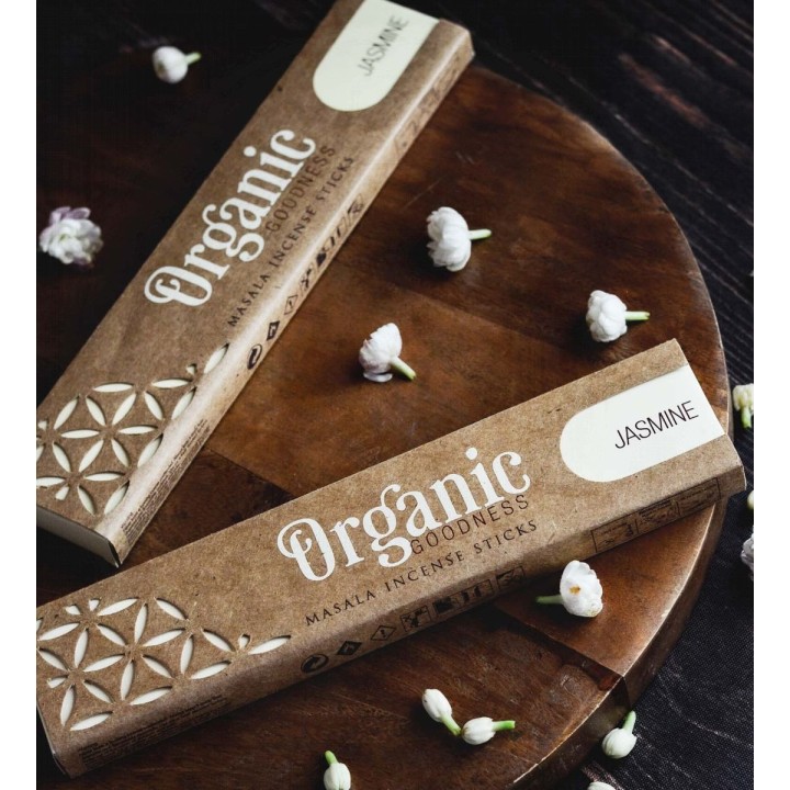 15 g. Organic Goodness Masala Incense Sticks (Set of 12) INOR15 Jasmine