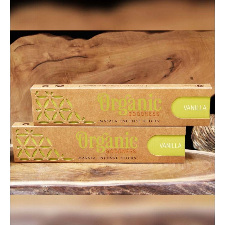 Kadzidła Masala w patyczkach - zapach WANILIA, 15 g. Organic Goodness