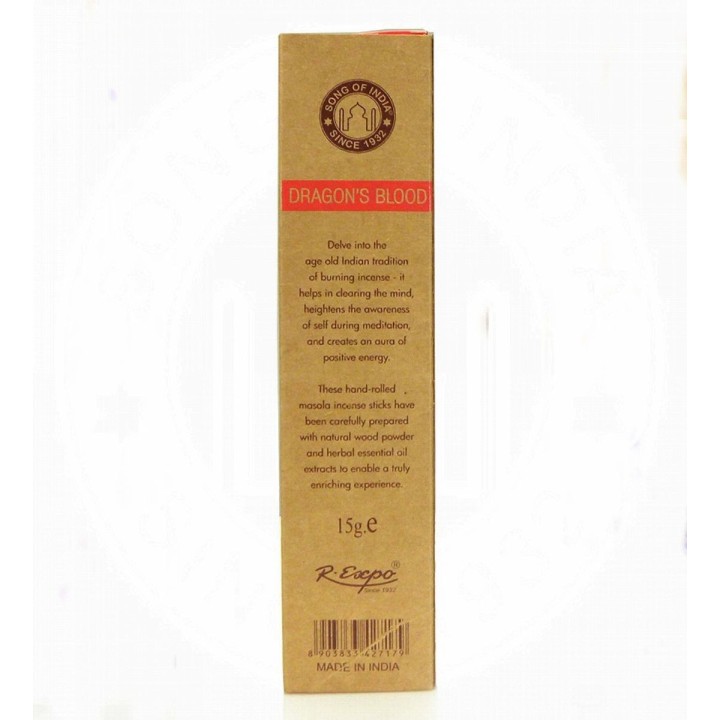 Kadzidła Masala w patyczkach - zapach DRAGON'S BLOOD, 15 g. Organic Goodness