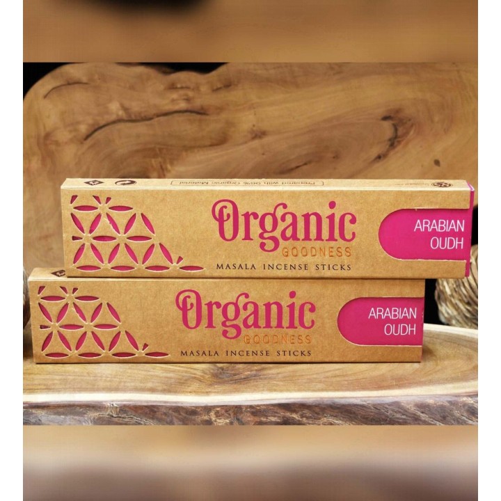 Kadzidła Masala w patyczkach - zapach ARABIAN OUDH, 15 g. Organic Goodness