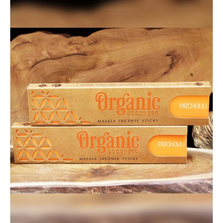 Kadzidła Masala w patyczkach - zapach PATCHOULI, 15 g. Organic Goodness