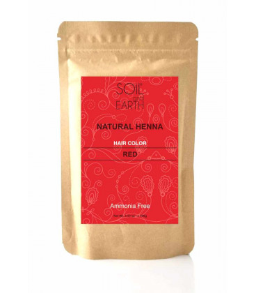 Naturalna Henna do włosów Indyjska CZERWONA 100g Soil &Earth