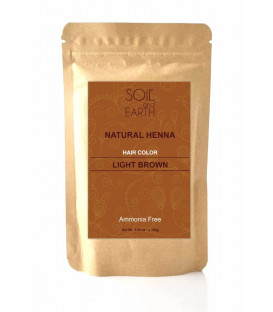 Ekskluzywna Henna do włosów Indyjska JASNY BRĄZ 100g Soil and Earth