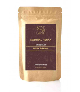 Henna do włosów Indyjska CIEMNY BRĄZ 100g Soil&Earth