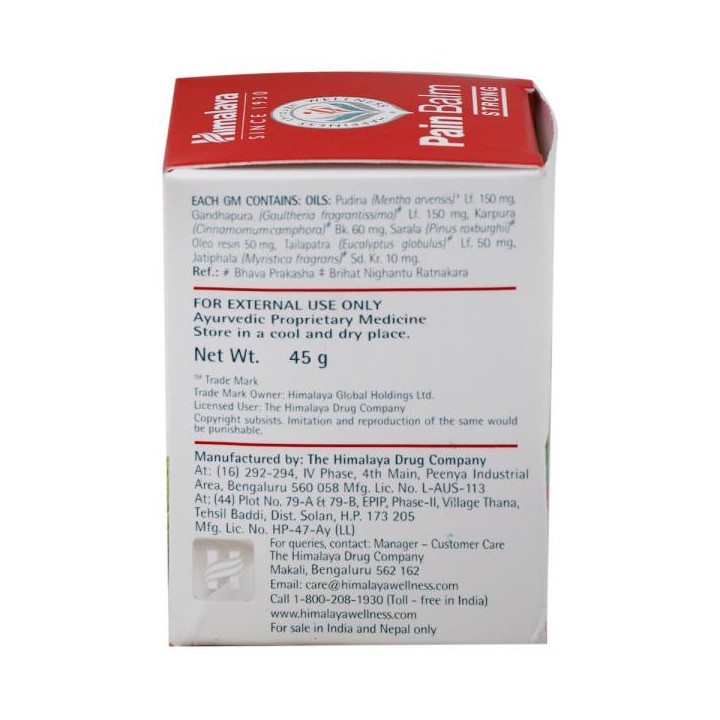 Balsam kojący z Miętą 45g. Himalaya (Pain Balm Strong)
