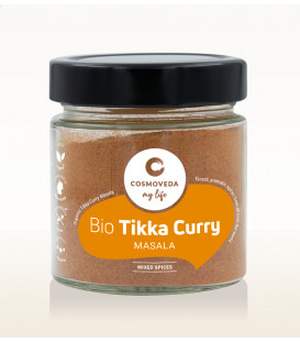 Mieszanka BIO przypraw do kurczaka Tikka Curry Masala 80g Cosmoveda (nowe szklane opakowanie)