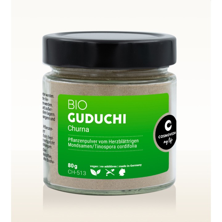 BIO Guduchi Churna 80g Cosmoveda  (nowe szklane opakowanie)