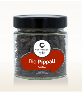 Pieprz długi Pippali BIO cały 100g Cosmoveda (nowe szklane opakowanie)