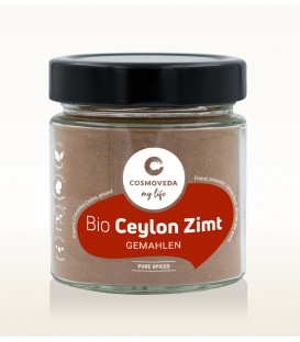 BIO Cynamon z Cejlonu 80g Cosmoveda (nowe szklane opakowanie)