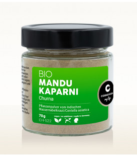 EKO Mandukaparni (Gotu Kola) Centella Asiatica Churna 70g Cosmoveda (nowe szklane opakowanie)