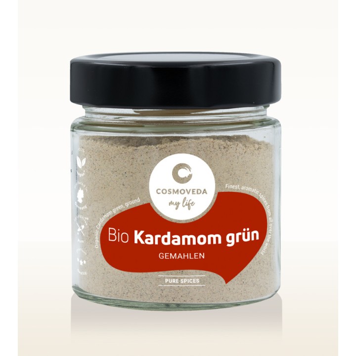 Kardamon zielony BIO mielony Sri Lanka 70g Cosmoveda