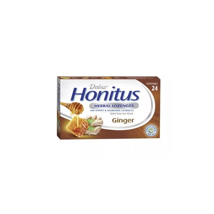 Pastylki do ssania Imbirowe 24 szt DABUR HONITUS Ayurvedic