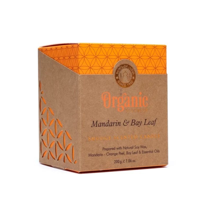 Świeca zapachowa Mandarin & Bay Leaf  200g Organic Goodness