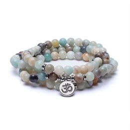 Mala amazon stone elastic with ohm -- 0.8 cm