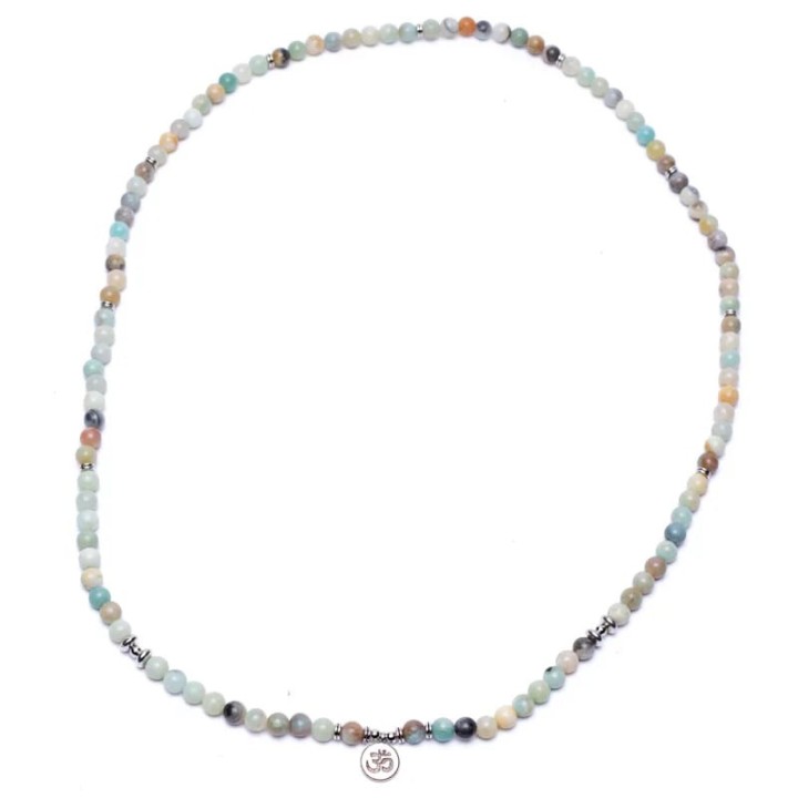 Mala amazon stone elastic with ohm -- 0.8 cm