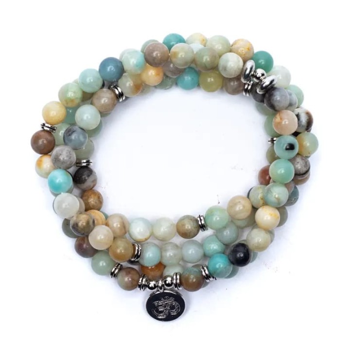 Mala amazon stone elastic with ohm -- 0.8 cm