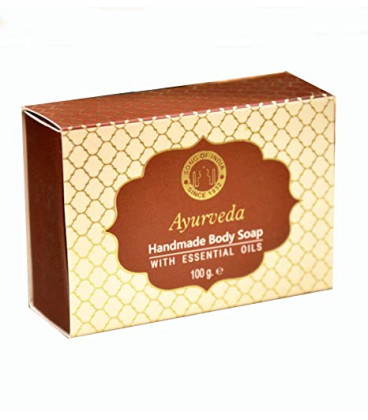 100 g. Luxurious Ayurveda Handmade Glycerin Soap with LVSOI100 Essential OilsAyurveda