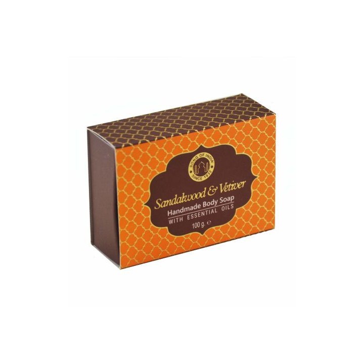100 g. Luxurious Ayurveda Handmade Glycerin Soap with LVSOI100 Sandalwood &Vetiver