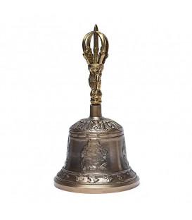 Bell with Ganesh and Ohm L 11x21cm