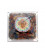 Flower of life chakra pyramid with crystal point -- 7x7x6cm