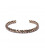 Twisted bracelet bronze/gold colour triple twist -- 6.5cm