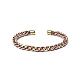 Twisted bracelet bronze/gold colour -- 6.8cm