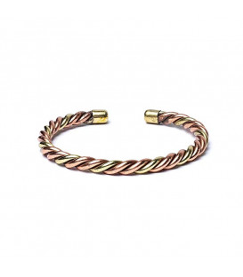 Twisted bracelet bronze/gold colour -- 6.8cm