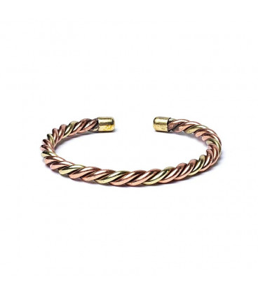 Twisted bracelet bronze/gold colour -- 6.8cm